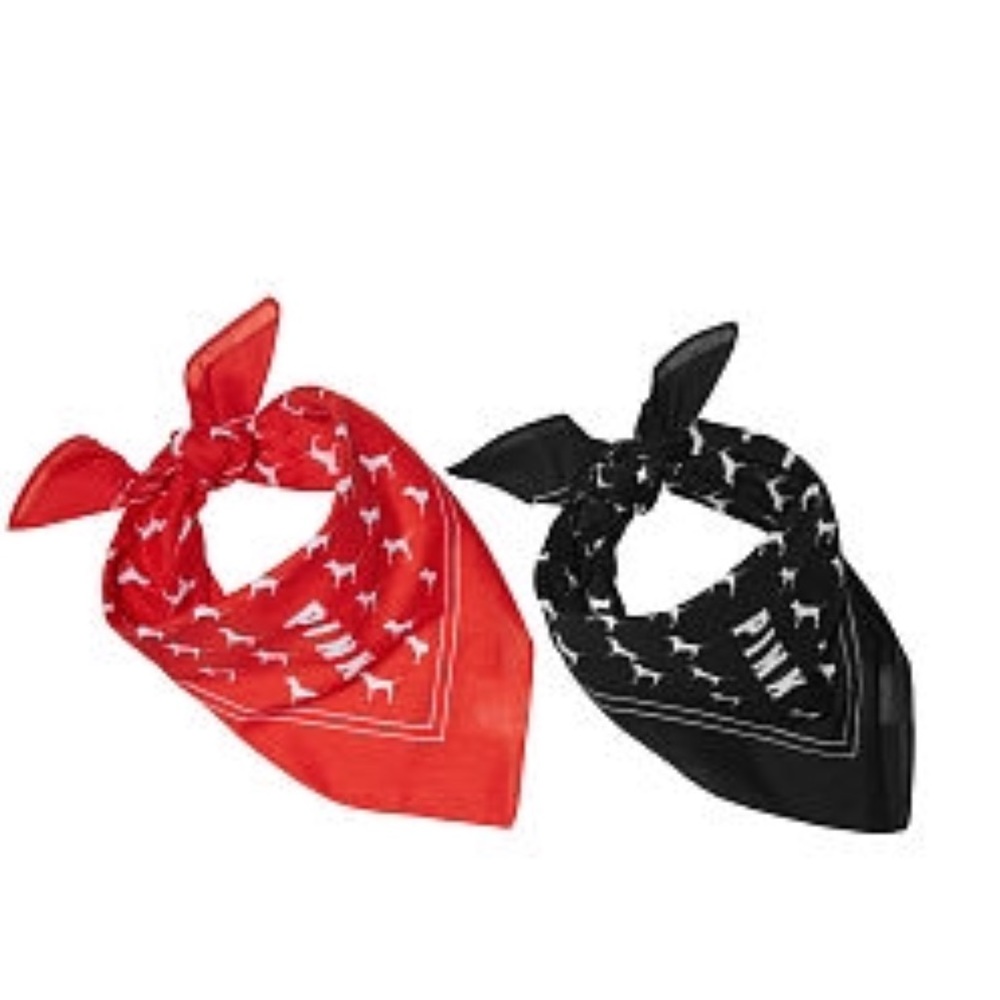 PINK vs red and black bandana set
